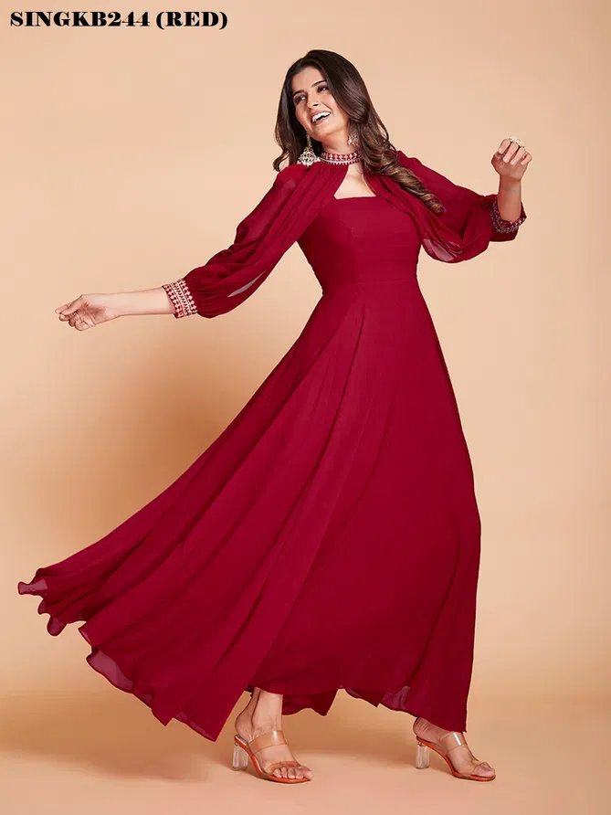 SINGKB244RED Wedding Wear Gown Catalog